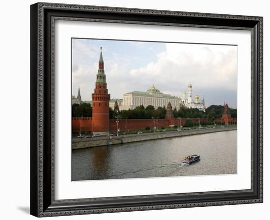 View over the Kremlin and the Moskva River, Moscow, Russia, Europe-Yadid Levy-Framed Photographic Print