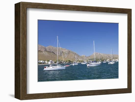 View over the Marina to Port De Pollenca, Pollenca, Majorca (Mallorca)-Markus Lange-Framed Photographic Print