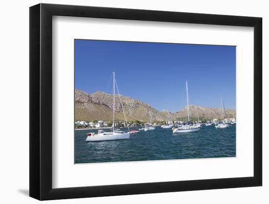 View over the Marina to Port De Pollenca, Pollenca, Majorca (Mallorca)-Markus Lange-Framed Photographic Print