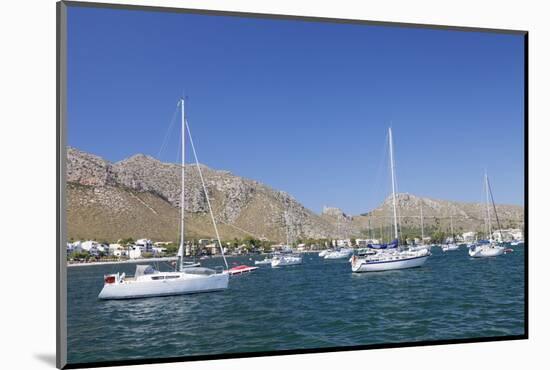 View over the Marina to Port De Pollenca, Pollenca, Majorca (Mallorca)-Markus Lange-Mounted Photographic Print