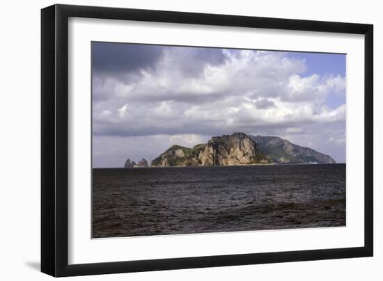 View over the Mediterranean Sea Towards the Island of Capri, Off the Amalfi Coast, Campania, Italy-Natalie Tepper-Framed Photo