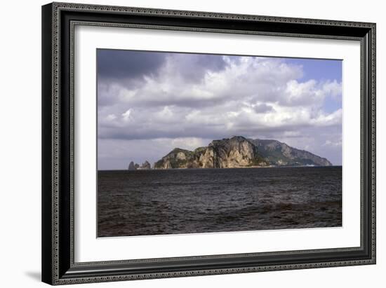 View over the Mediterranean Sea Towards the Island of Capri, Off the Amalfi Coast, Campania, Italy-Natalie Tepper-Framed Photo