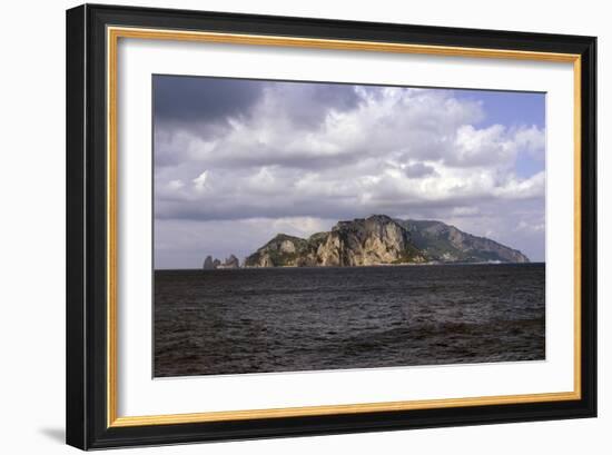 View over the Mediterranean Sea Towards the Island of Capri, Off the Amalfi Coast, Campania, Italy-Natalie Tepper-Framed Photo