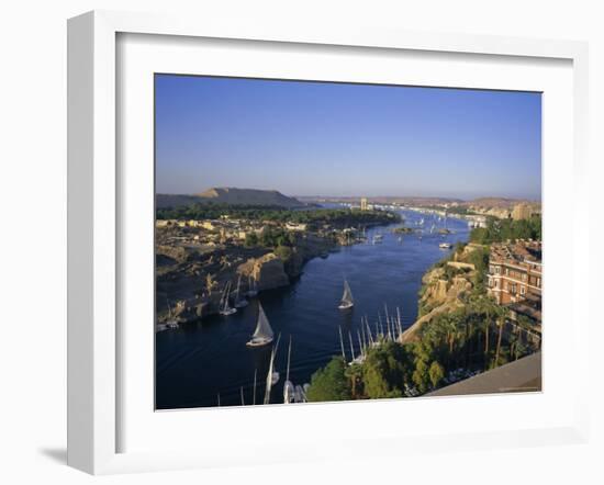 View Over the Nile River from the New Cataract Hotel, Aswan, Egypt, North Africa, Africa-Robert Harding-Framed Photographic Print