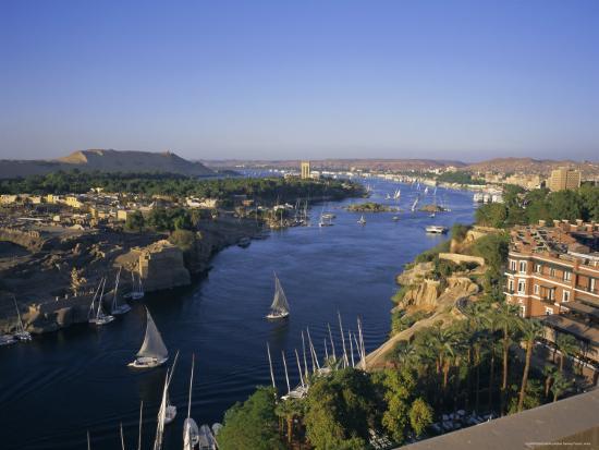View Over The Nile River From The New Cataract Hotel Aswan Egypt