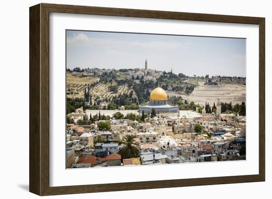 View over the Old City with the Dome of the Rock-Yadid Levy-Framed Photographic Print