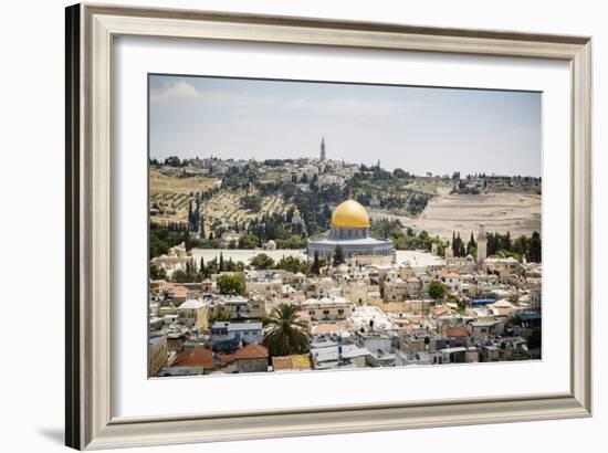 View over the Old City with the Dome of the Rock-Yadid Levy-Framed Photographic Print