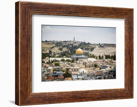 View over the Old City with the Dome of the Rock-Yadid Levy-Framed Photographic Print