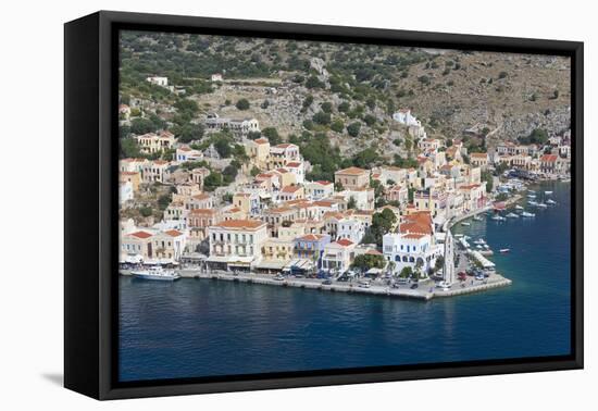 View over the Picturesque Waterfront, Dodecanese Islands-Ruth Tomlinson-Framed Premier Image Canvas