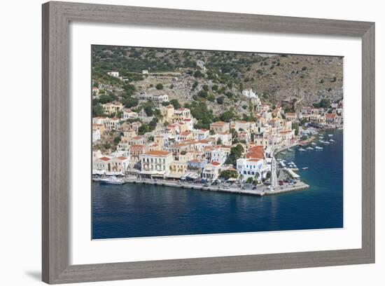 View over the Picturesque Waterfront, Dodecanese Islands-Ruth Tomlinson-Framed Photographic Print