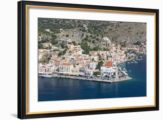 View over the Picturesque Waterfront, Dodecanese Islands-Ruth Tomlinson-Framed Photographic Print