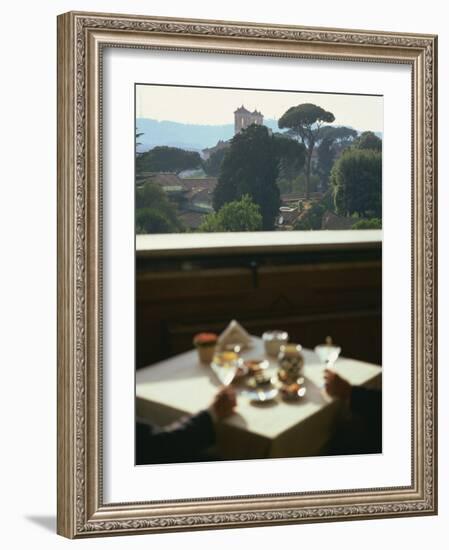 View over the Pingo Gardens from the Hotel Eden, Rome, Lazio, Italy, Europe-Olivieri Oliviero-Framed Photographic Print