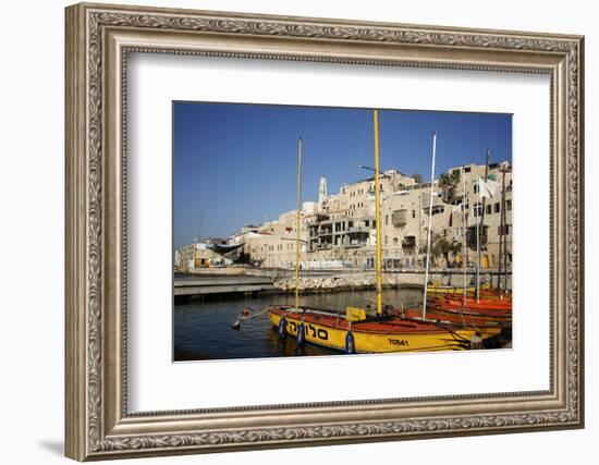 View over the Port and Old Jaffa, Tel Aviv, Israel, Middle East-Yadid Levy-Framed Premium Photographic Print
