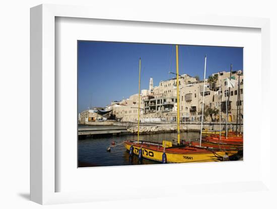 View over the Port and Old Jaffa, Tel Aviv, Israel, Middle East-Yadid Levy-Framed Premium Photographic Print