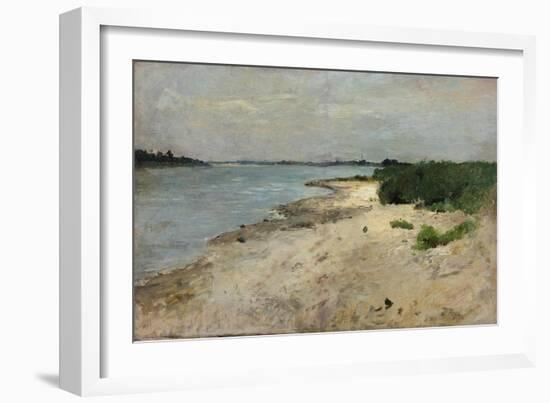 View over the Rhine, Düsseldorf near the earlier Golzheimer Island. Ca. 1865-Theodor Hagen-Framed Giclee Print