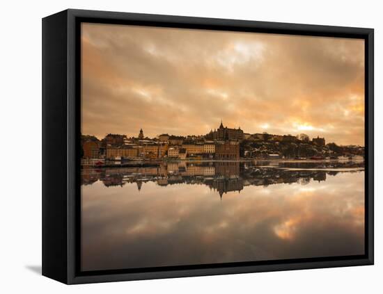 View over the River at Sunset, Djurgarden, Stockholm, Sweden, Scandinavia, Europe-Ian Egner-Framed Premier Image Canvas