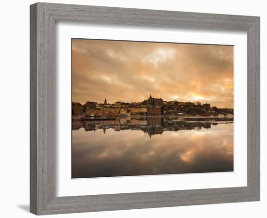 View over the River at Sunset, Djurgarden, Stockholm, Sweden, Scandinavia, Europe-Ian Egner-Framed Photographic Print