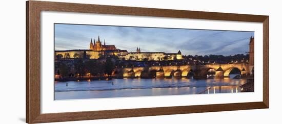 View over the River Vltava to Charles Bridge and the Castle District-Markus Lange-Framed Photographic Print