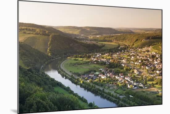 View over the Saar Valley with Saar River Near Serrig, Rhineland-Palatinate, Germany, Europe-Markus Lange-Mounted Photographic Print