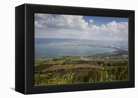 View over the Sea of Galilee (Lake Tiberias), Israel. Middle East-Yadid Levy-Framed Premier Image Canvas