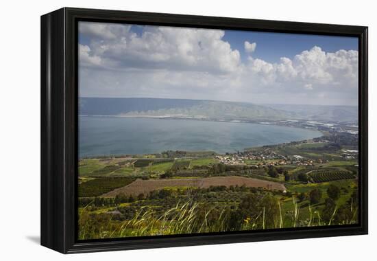 View over the Sea of Galilee (Lake Tiberias), Israel. Middle East-Yadid Levy-Framed Premier Image Canvas