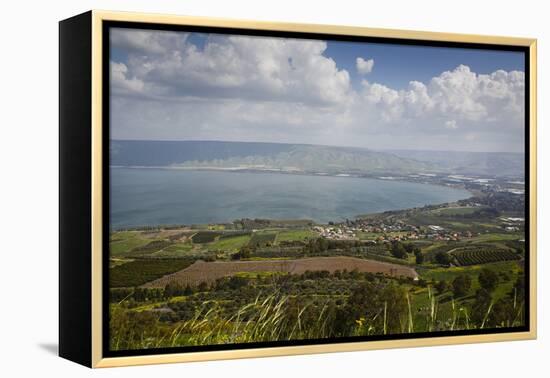 View over the Sea of Galilee (Lake Tiberias), Israel. Middle East-Yadid Levy-Framed Premier Image Canvas