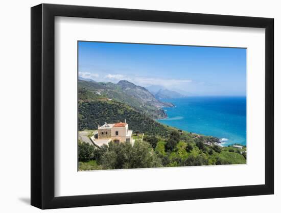 View over the South Coast of Crete, Greek Islands, Greece, Europe-Michael Runkel-Framed Photographic Print