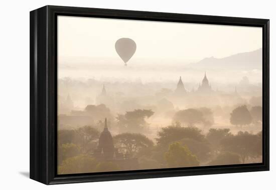 View over the Temples of Bagan Swathed in Early Morning Mist-Lee Frost-Framed Premier Image Canvas