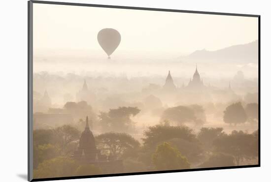 View over the Temples of Bagan Swathed in Early Morning Mist-Lee Frost-Mounted Photographic Print