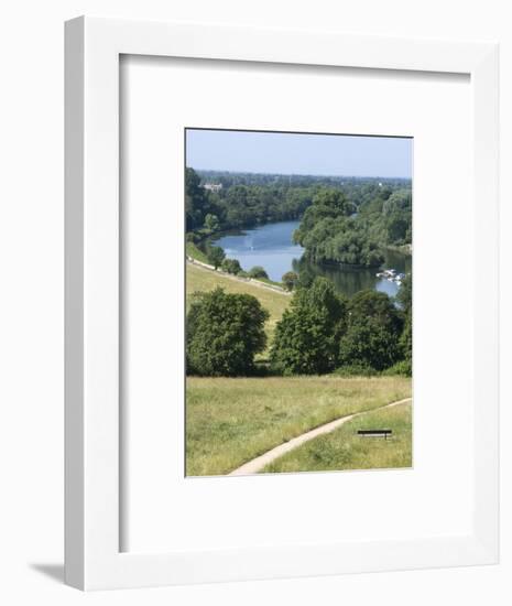 View Over the Thames From Richmond Hill, Richmond, Surrey, England, Uk-null-Framed Photographic Print