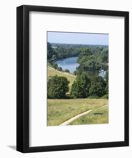 View Over the Thames From Richmond Hill, Richmond, Surrey, England, Uk-null-Framed Photographic Print