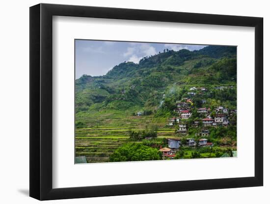 View over the Town of Banaue, Northern Luzon, Philippines-Michael Runkel-Framed Photographic Print