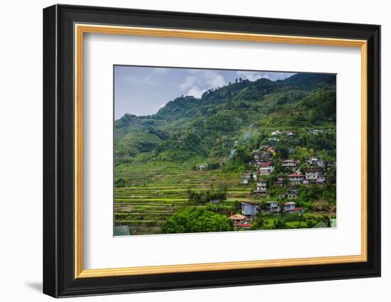 View over the Town of Banaue, Northern Luzon, Philippines-Michael Runkel-Framed Photographic Print