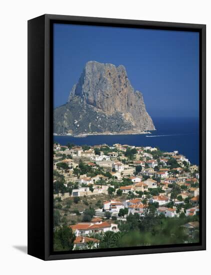 View over the Town of Calpe to the Rocky Headland of Penon De Ifach in Valencia, Spain-Richardson Rolf-Framed Premier Image Canvas