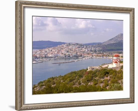View Over the Town of Ermioni, Peloponnese, Greece, Europe-null-Framed Photographic Print