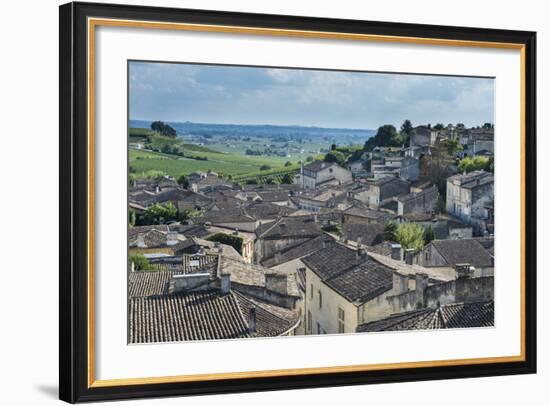 View over the UNESCO World Heritage Site, St. Emilion, Gironde, Aquitaine, France, Europe-Michael Runkel-Framed Photographic Print