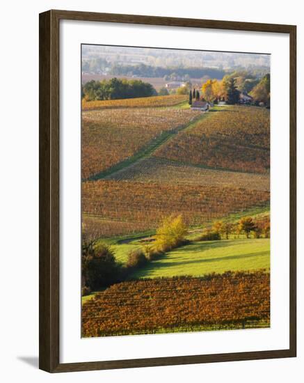 View Over the Vineyards in Bergerac, Chateau Belingard, Bergerac, Dordogne, France-Per Karlsson-Framed Photographic Print