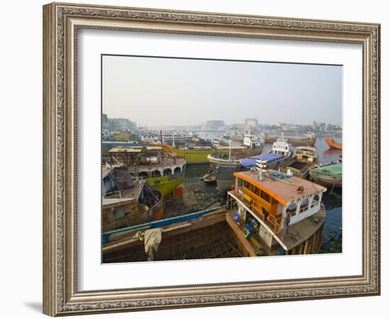 View Over the Wharf of Dhaka, Bangladesh, Asia-Michael Runkel-Framed Photographic Print