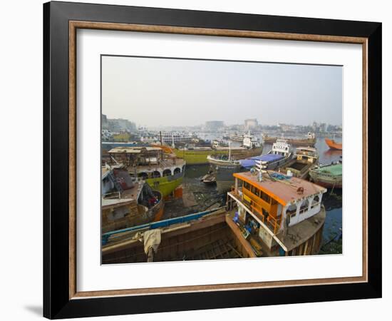 View Over the Wharf of Dhaka, Bangladesh, Asia-Michael Runkel-Framed Photographic Print