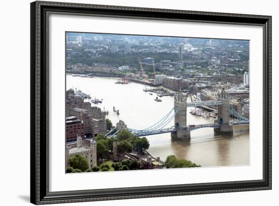 View over Tower Bridge from the Sky Garden, London, EC3, England, United Kingdom, Europe-Ethel Davies-Framed Photographic Print