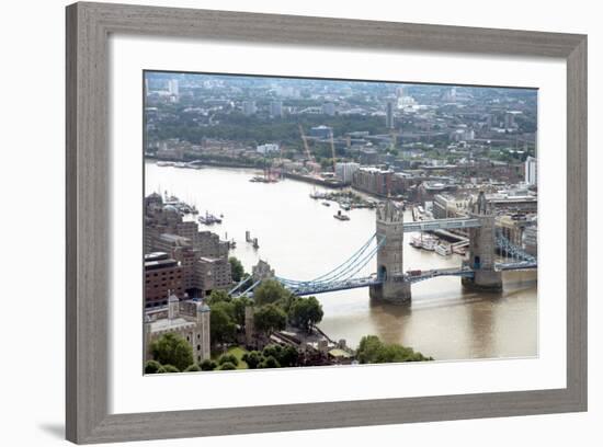 View over Tower Bridge from the Sky Garden, London, EC3, England, United Kingdom, Europe-Ethel Davies-Framed Photographic Print