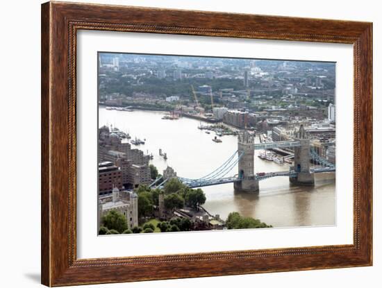 View over Tower Bridge from the Sky Garden, London, EC3, England, United Kingdom, Europe-Ethel Davies-Framed Photographic Print