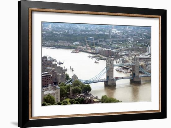 View over Tower Bridge from the Sky Garden, London, EC3, England, United Kingdom, Europe-Ethel Davies-Framed Photographic Print