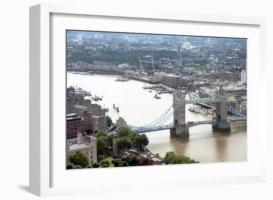 View over Tower Bridge from the Sky Garden, London, EC3, England, United Kingdom, Europe-Ethel Davies-Framed Photographic Print