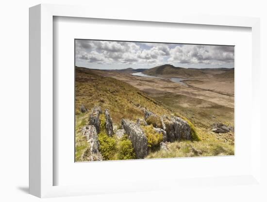 View over Upland Moorland Landscape, Cambrian Mountains, Ceredigion, Wales, May-Peter Cairns-Framed Photographic Print