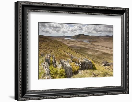 View over Upland Moorland Landscape, Cambrian Mountains, Ceredigion, Wales, May-Peter Cairns-Framed Photographic Print