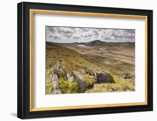 View over Upland Moorland Landscape, Cambrian Mountains, Ceredigion, Wales, May-Peter Cairns-Framed Photographic Print