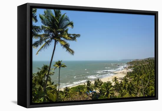 View over Vagator Beach, Goa, India, Asia-Yadid Levy-Framed Premier Image Canvas