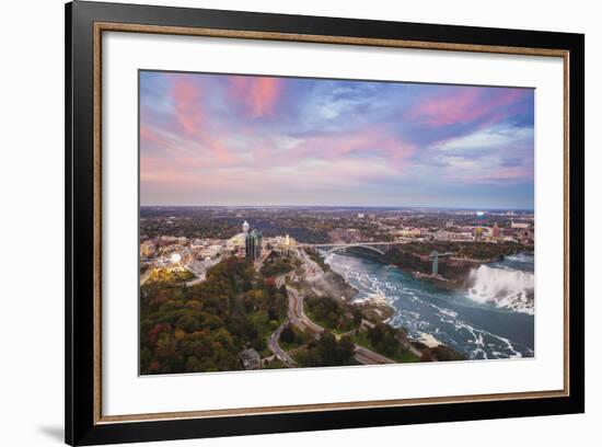 View over Victoria Park Towards Rainbow Bridge and the American Falls, Niagara Falls-Jane Sweeney-Framed Photographic Print