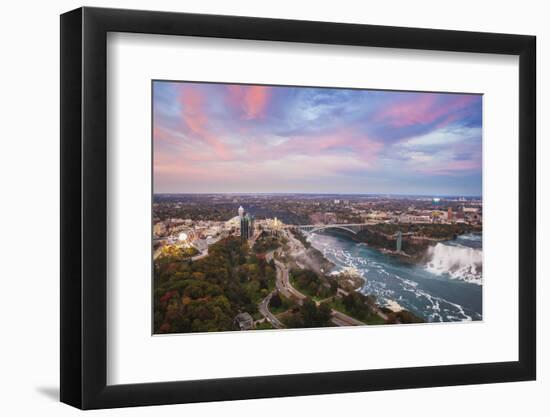 View over Victoria Park Towards Rainbow Bridge and the American Falls, Niagara Falls-Jane Sweeney-Framed Photographic Print